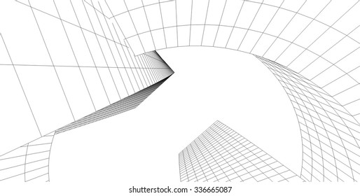 Abstract architectural background. Futuristic architecture