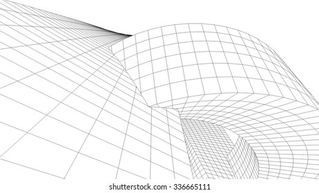 Abstract architectural background. Futuristic architecture