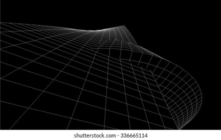 Abstract architectural background. Futuristic architecture