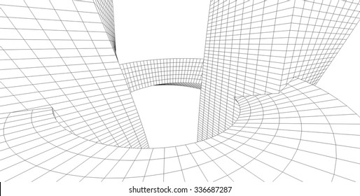Abstract architectural background. Futuristic architecture