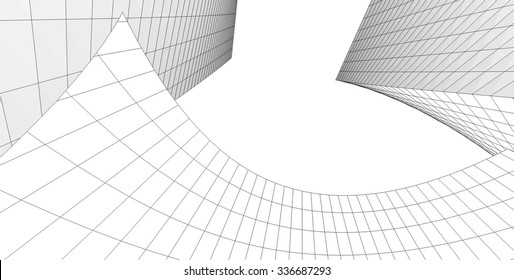Abstract architectural background. Futuristic architecture