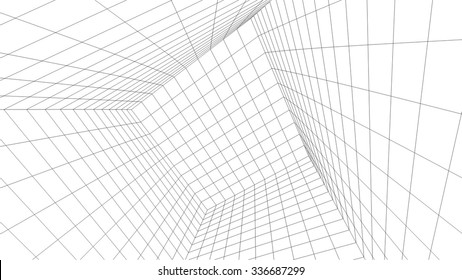 Abstract architectural background. Futuristic architecture