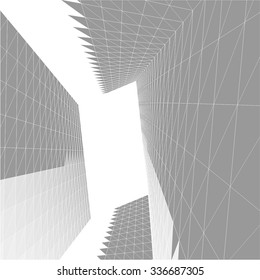 Abstract architectural background. Futuristic architecture