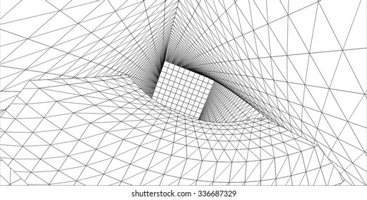 Abstract architectural background. Futuristic architecture