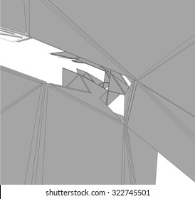 Abstract architectural background. Futuristic building