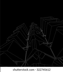 Abstract architectural background. Futuristic building