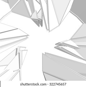 Abstract architectural background. Futuristic building
