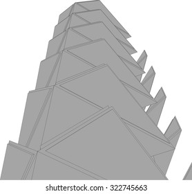 Abstract architectural background. Futuristic building