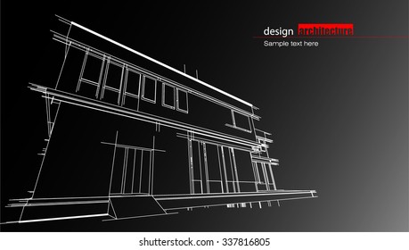 Abstract architectural background layout design