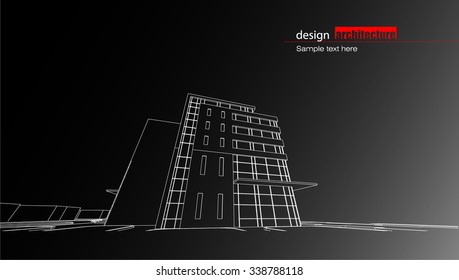 Abstract architectural background layout design