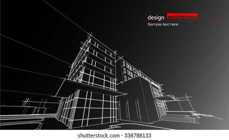 Abstract architectural background layout design