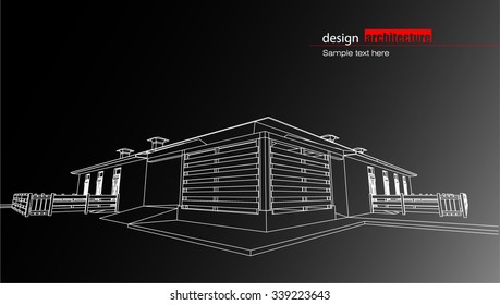 Abstract architectural background layout design