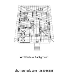 Abstract architectural background layout design. Vector Illustration.