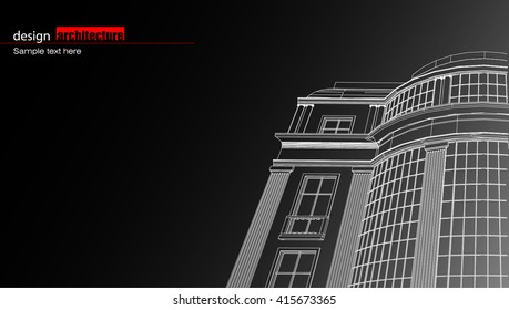 Abstract architectural background layout design