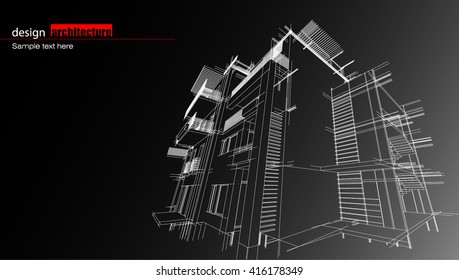 Abstract architectural background layout design