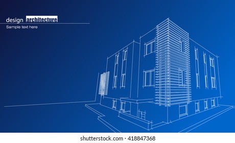 Abstract architectural background layout design