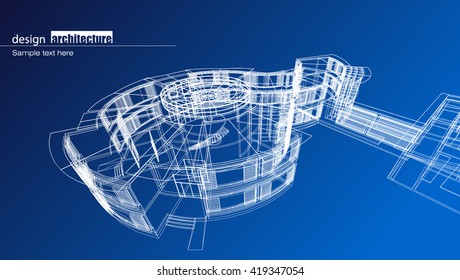 Abstract architectural background layout design