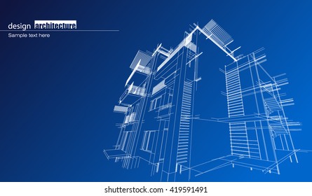 Abstract architectural background layout design