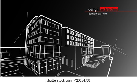 Abstract architectural background layout design