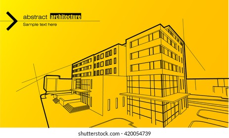 Abstract Architectural Background Layout Design