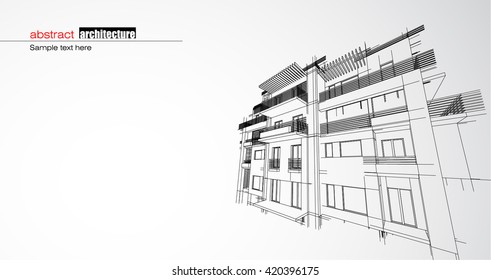 Abstract architectural background layout design