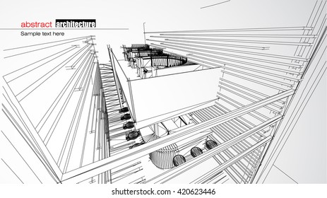 Abstract architectural background layout design