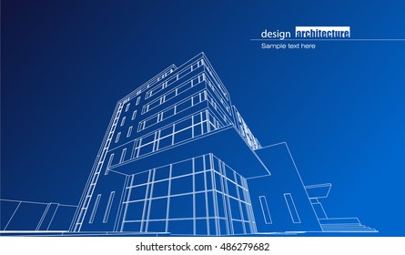 Abstract architectural background layout design