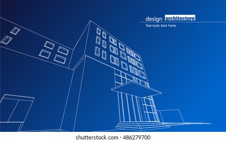 Abstract architectural background layout design