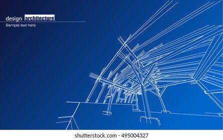 Abstract architectural background layout design