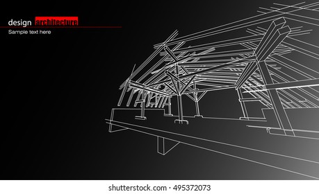 Abstract architectural background layout design