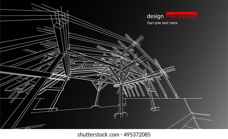 Abstract architectural background layout design