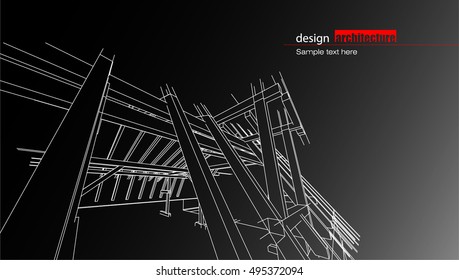 Abstract architectural background layout design