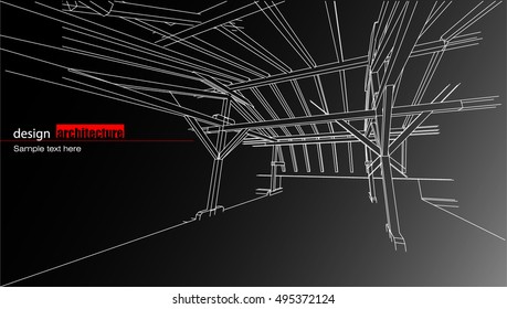 Abstract architectural background layout design