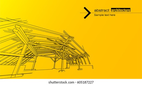 Abstract architectural background layout design