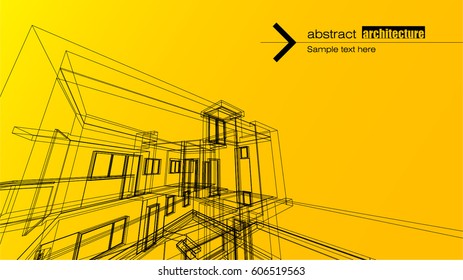 Abstract architectural background layout design