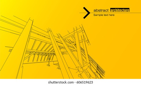 Abstract architectural background layout design