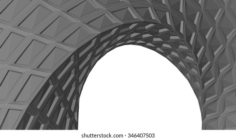 abstract architectural background. Linear 3d 
