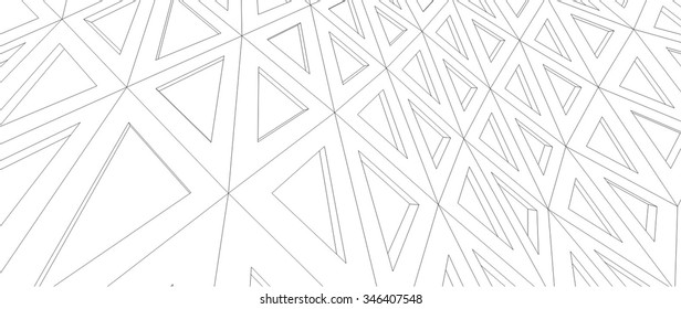 abstract architectural background. Linear 3d 