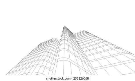 Abstract architectural background. Modern building construction
