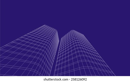 Abstract architectural background. Modern building construction