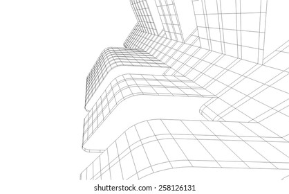 Abstract architectural background. Modern building construction