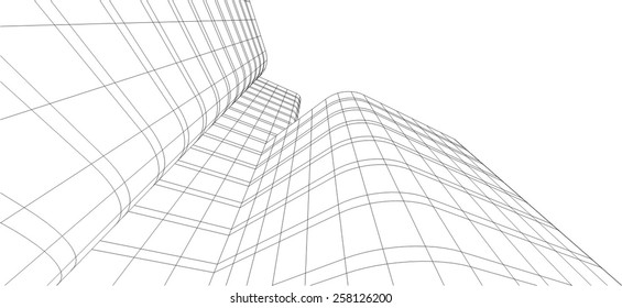 Abstrakter architektonischer Hintergrund. Moderner Bau