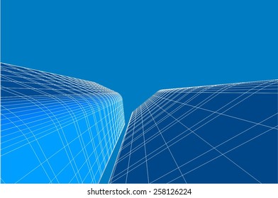 Abstract architectural background. Modern building construction