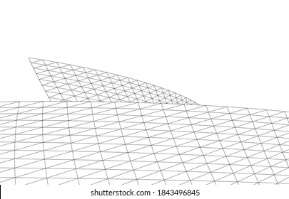 abstract architectural background vector 3d illustration