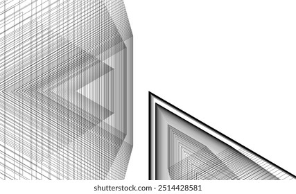 abstract architectural background vector 3d illustration