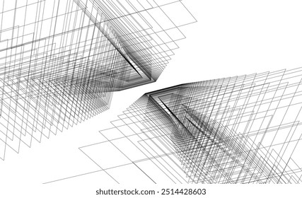 abstrato vetor de fundo arquitetônico ilustração 3d