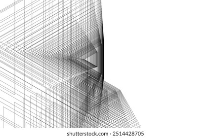 abstrato vetor de fundo arquitetônico ilustração 3d