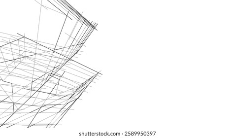 abstract architectural background vector 3d design