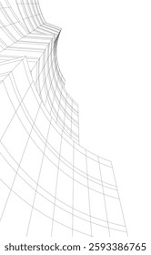 abstract architectural background vector 3d drawing