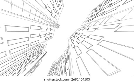 Vetor de fundo arquitetônico abstrato ilustração 3d